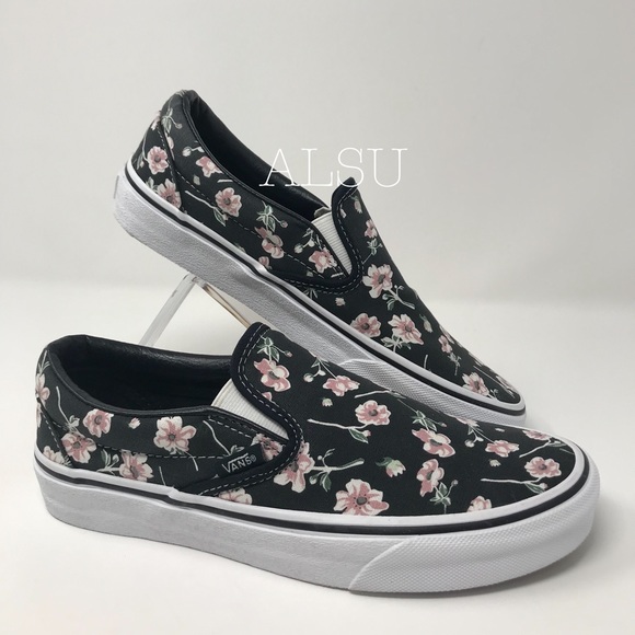 vans vintage slip on floral